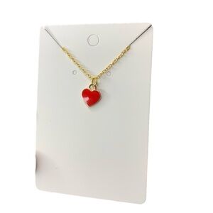 red heart necklace